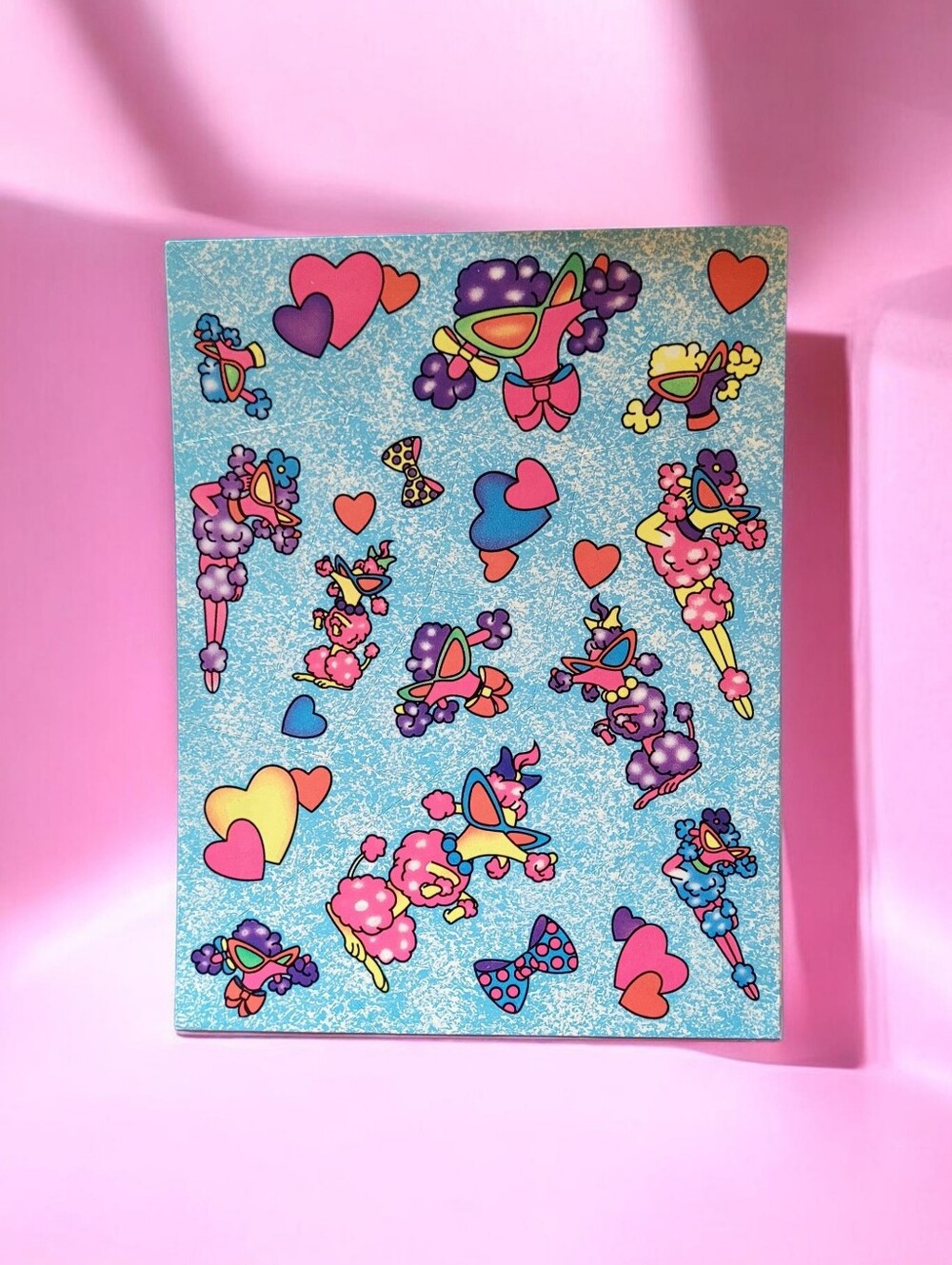 VINTAGE LISA FRANK STICKER SHEET "POODLE TALK" (S119)